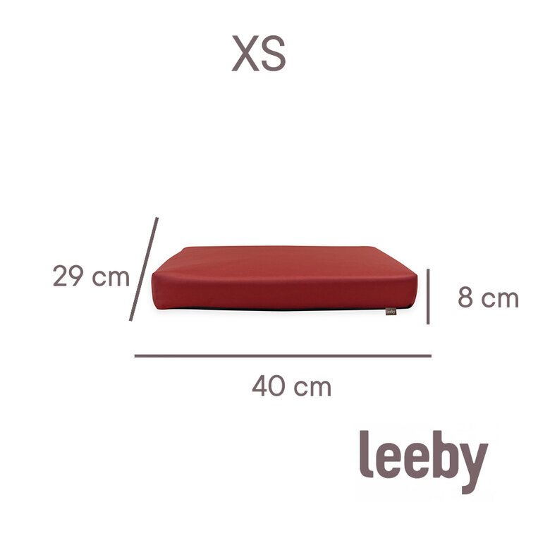 Leeby Colchoneta Impermeable y Desenfundable Roja para perros, , large image number null